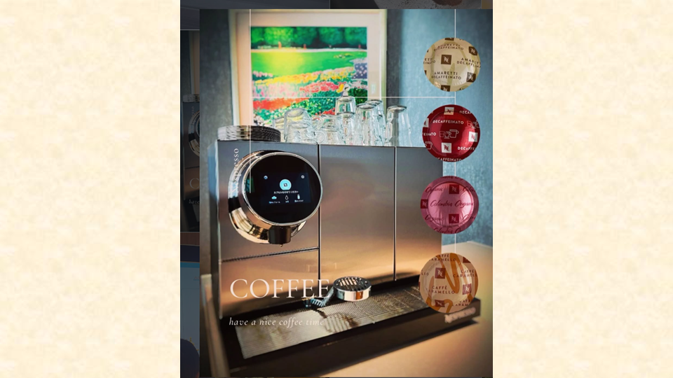 院内で、少し贅沢なコーヒータイムを。